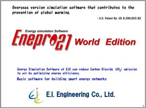 Enepro21 WE presentation